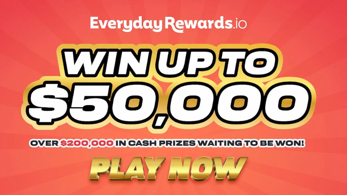 احصل على فرصة للفوز بمبلغ 50,000 دولار على الفور مع مسابقة اليانصيب EverydayRewards.io Scratchie