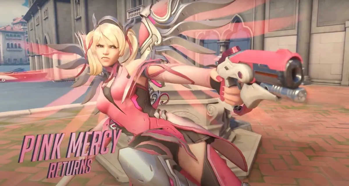 تقول بليزارد إن جلد Pink Mercy من Overwatch يجمع 12.3 مليون دولار لأبحاث سرطان الثدي